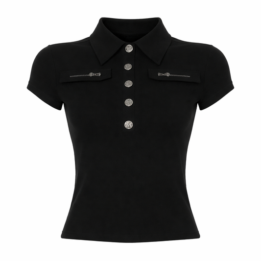 Buttoned Muse Tee