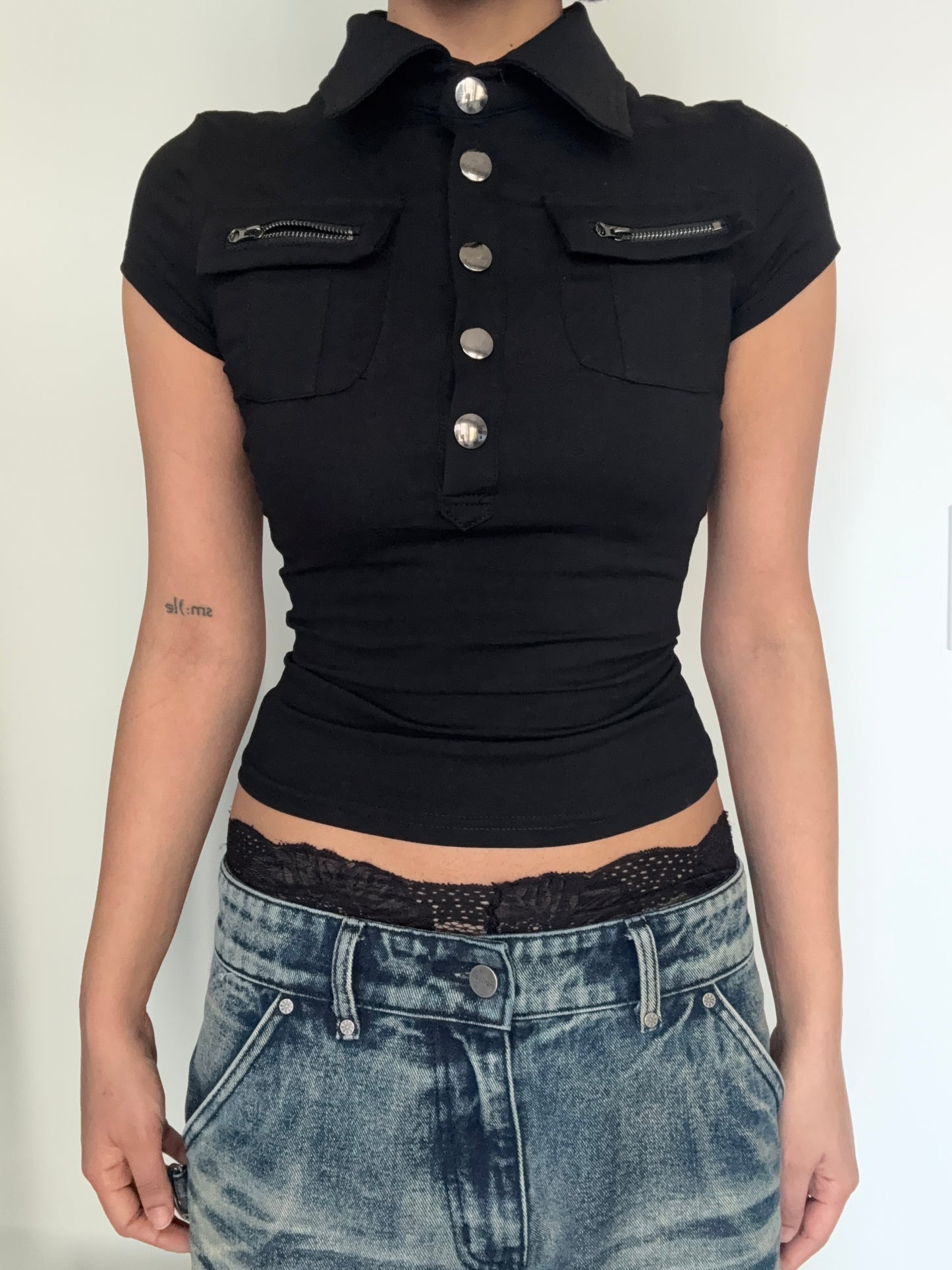 Buttoned Muse Tee
